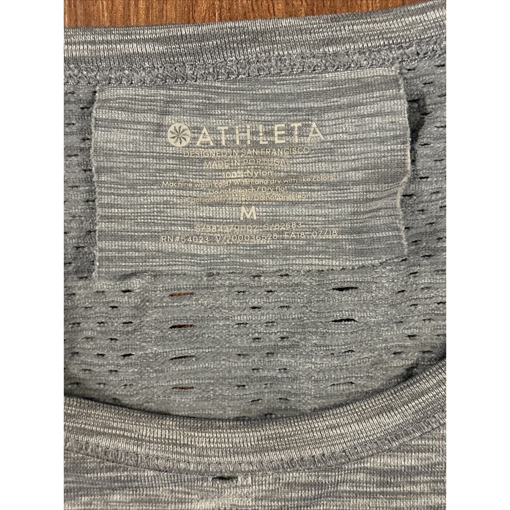 Athleta Foothill Seamless Tee T-Shirt Nylon Gray Womens Medium M - Picture 2 of 7